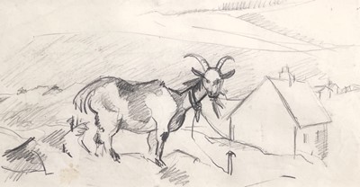 Lot 426 - Sven BERLIN (1911-1999) Goat in a Cornish...