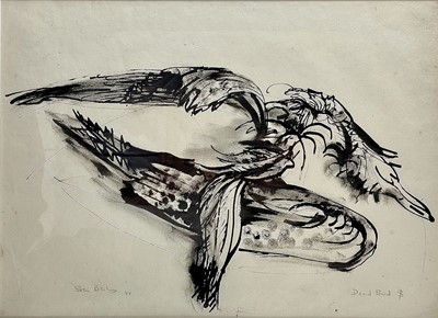 Lot 418 - Sven BERLIN (1911-1999) Dead Bird Ink drawing...