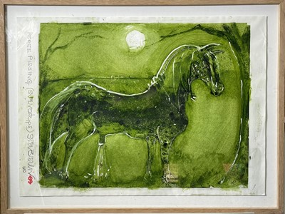 Lot 47 - Sven BERLIN (1911-1999) Horse Pissing Green...