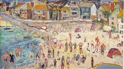 Lot 66 - Linda Mary WEIR (1951) Harbour Fun, St Ives...