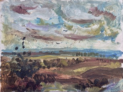 Lot 25 - Sven BERLIN (1911-1999) Landscape Oil on board...