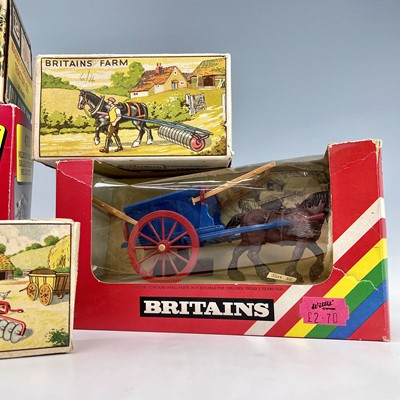 Lot 761 - Britains Boxed Farm Equipment (x5). Includes a...