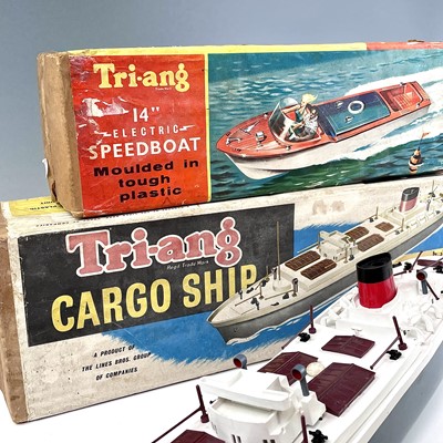 Lot 745 - Tri-Ang Ships / Boats. Boxed cargo ship - M.S....