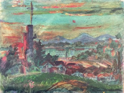 Lot 487 - Sven BERLIN (1911-1999) Conifer Forrest Oil on...