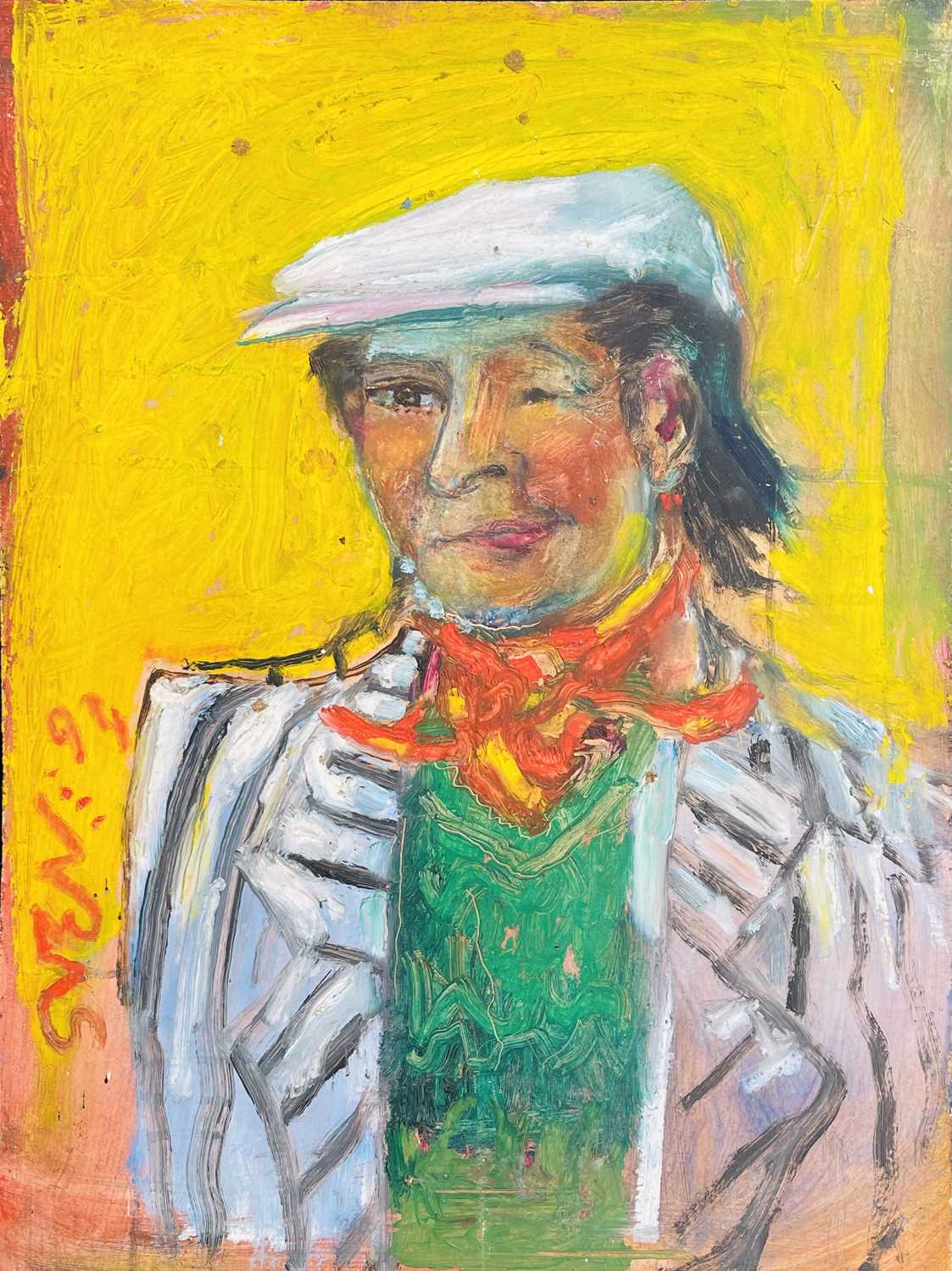 Lot 633 - Sven BERLIN (1911-1999) Portrait Oil on board...