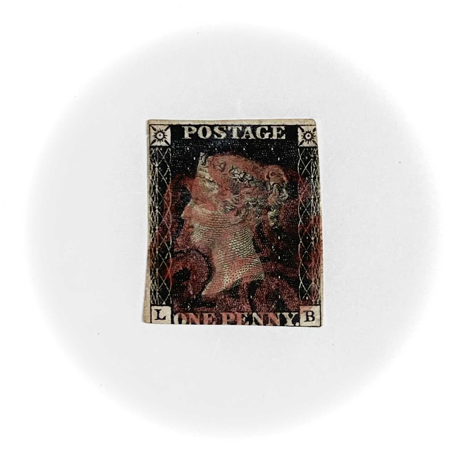 Lot 376 - Queen Victoria 1840 1d Black. A good 2+ margin...