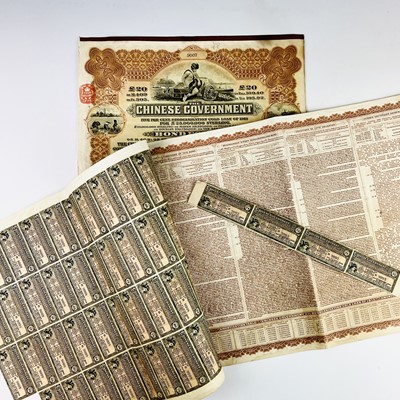 Lot 134 - Chinese Government Bonds. Comprising 2 x 1913...