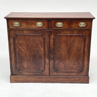 Lot 3006 - A 19th century mahogany side cabinet with two...