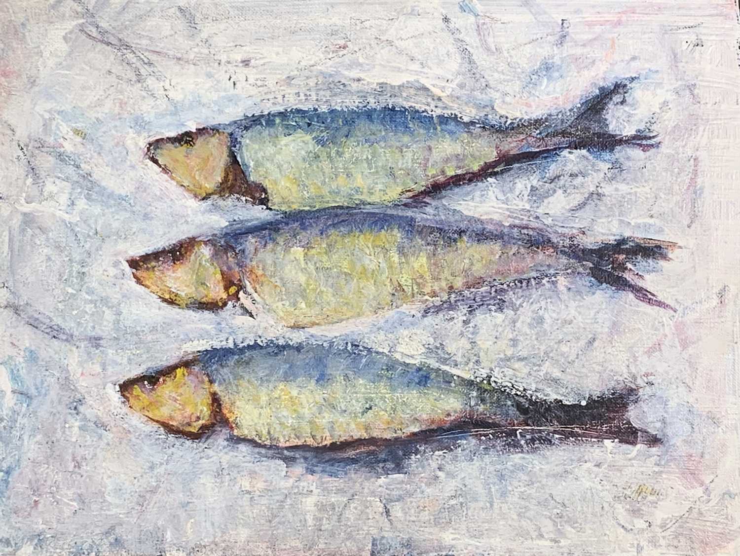 Lot 24 - Adrian RYAN (1920-1998) Three Fish Oil on...