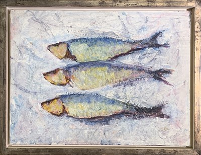 Lot 24 - Adrian RYAN (1920-1998) Three Fish Oil on...