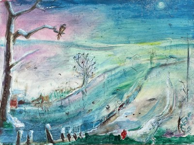 Lot 234 - Sven BERLIN (1911-1999) Landscape with Figure...