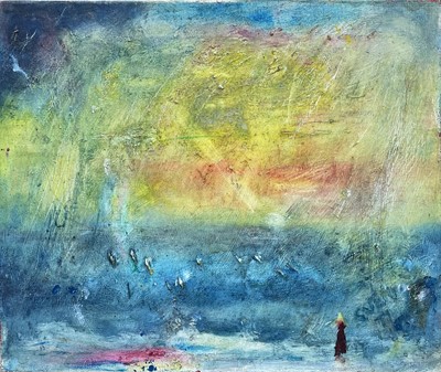 Lot 234 - Sven BERLIN (1911-1999) Landscape with Figure...