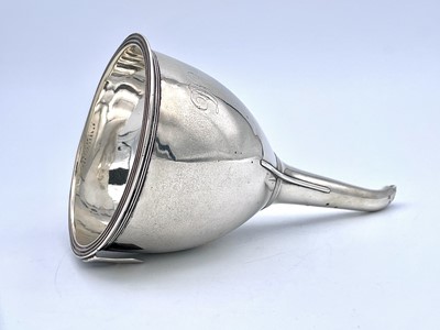 Lot 32 - A George III silver wine funnel by Crispin...