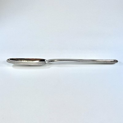 Lot 25 - An early Victorian silver marrow scoop by Mary...
