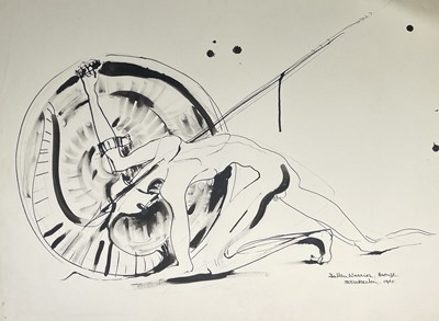 Lot 148 - Sven BERLIN (1911-1999) Fallen Warrior Ink...