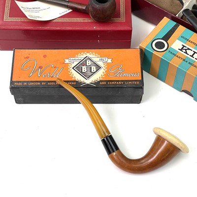 Lot 229 - A collection of various tobacco smoking pipes...