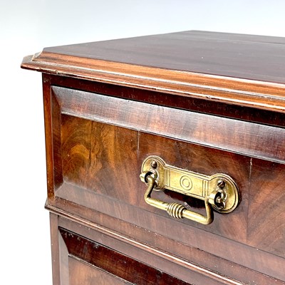 Lot 56 - A late Victorian mahogany miniature chest...