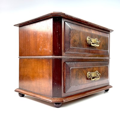 Lot 56 - A late Victorian mahogany miniature chest...
