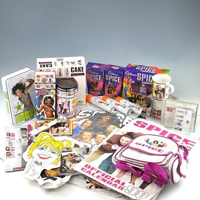 Lot 798 - Spice Girls Memorabilia. Two boxes containing...