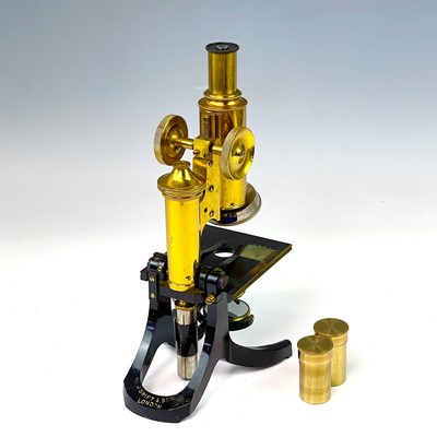 Lot 53 - A J.Swift & Son brass monocular microscope,...