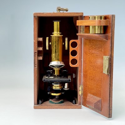Lot 53 - A J.Swift & Son brass monocular microscope,...