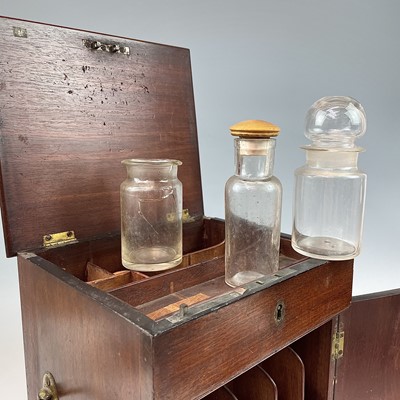 Lot 10 - A 19th century home apothecary cabinet, with...