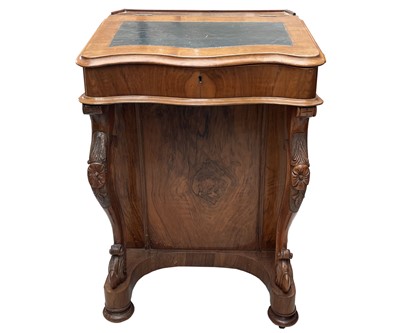 Lot 3011 - A Victorian walnut Davenport, with slope top...