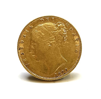 Lot 149 - Victorian Shield Back Sovereign. An 1870...