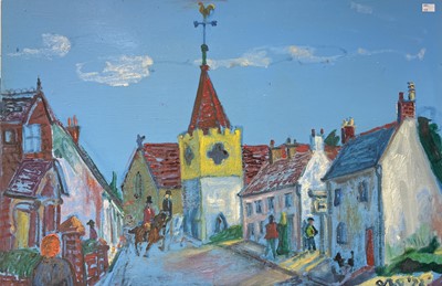 Lot 62 - Sven BERLIN (1911-1999) Churchtown Oil on...