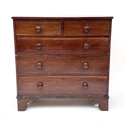 Lot 3012 - A 19th century mahogany chest of two short and...