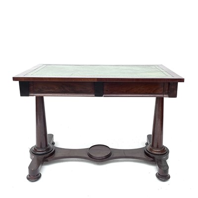 Lot 1830 - A Victorian mahogany writing table, with gilt...