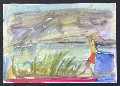 Lot 640 - Sven BERLIN (1911-1999) Yellow Top Watercolour...