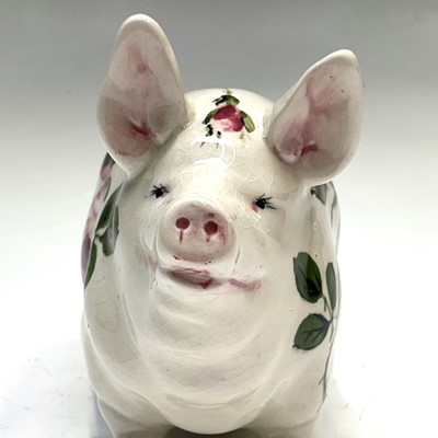 Lot 810 - A Wemyss Exon painted figure of a pig,...