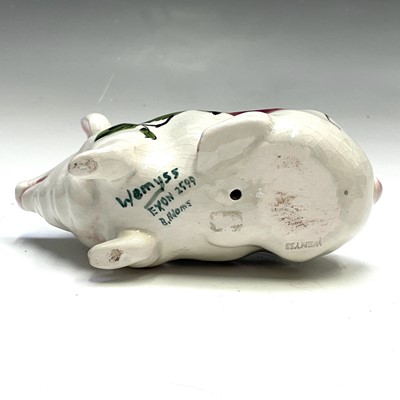 Lot 811 - A Wemyss Exon figure of a pig, painted with...