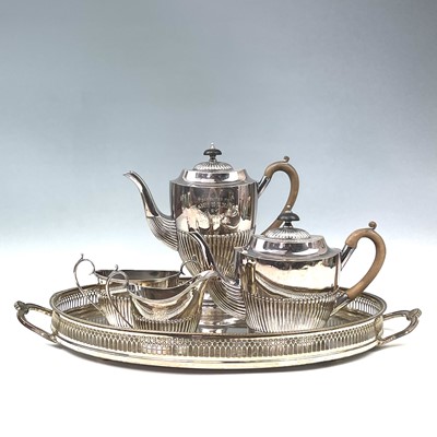 Lot 156 - A silverplate tea and coffee service...