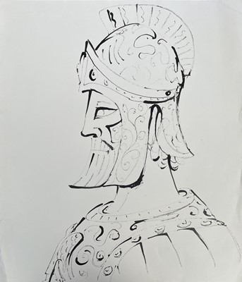 Lot 121 - Sven BERLIN (1911-1999) Warrior Ink drawing...