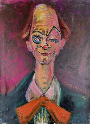 Lot 56 - Sven BERLIN (1911-1999) Clown Oil on canvas...