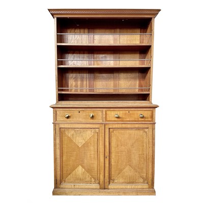 Lot 60A - An Edwardian satinwood two-part bookcase