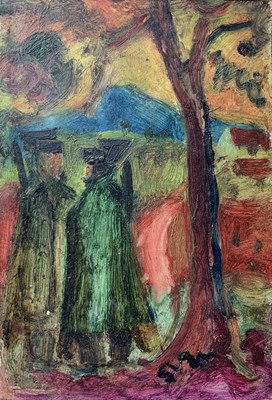 Lot 163 - Sven BERLIN (1911-1999) Figures in a Landscape...