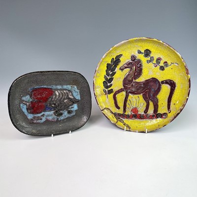 Lot 715 - AR Roux Juan Les Pins Ceramic plate Foal on a...