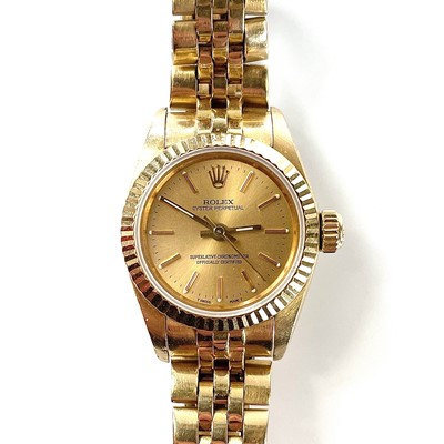 Lot 364 - A Rolex 1980's ladies 18ct Oyster Perpetual...