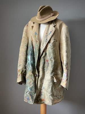 Lot 135 - Sven's painting coat and five of his hats...