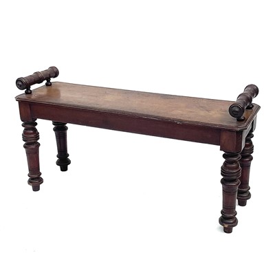 Lot 3051 - A Victorian mahogany window seat, with turned...