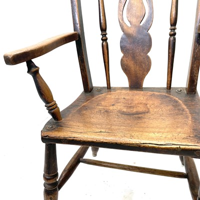 Lot 65 - A late 19th century ash and beech Windsor...