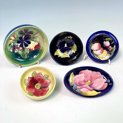 Lot 861 - A Moorcroft pottery Magnolia oval pin tray...