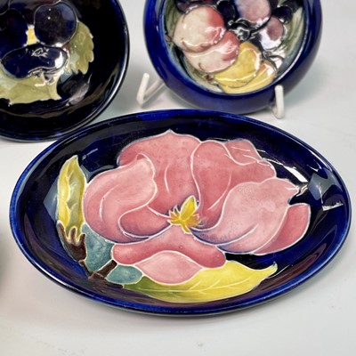 Lot 861 - A Moorcroft pottery Magnolia oval pin tray...