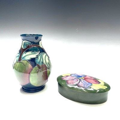 Lot 830 - A Moorcroft pottery vase Apples signed to base,...