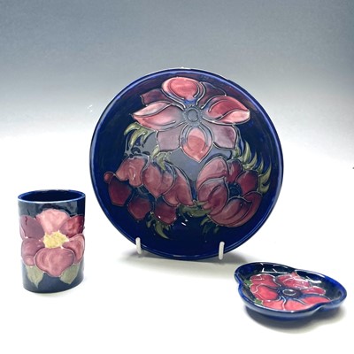 Lot 841 - A Moorcroft pottery Anemone bowl together with...