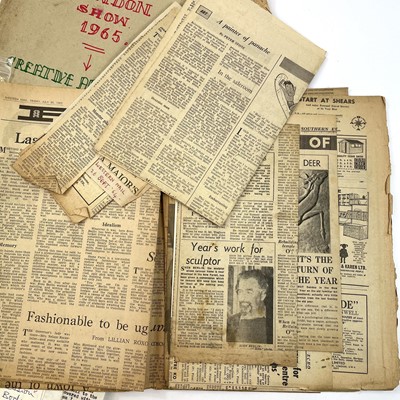 Lot 219 - Sven BERLIN (1911-1999) Newspaper cuttings...