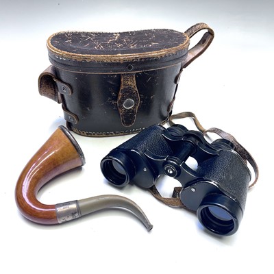 Lot 128 - A silver mounted burr wood calabash pipe, of...